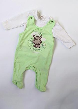 Комплект для новонародженого (на 0-3 міс) повзунки та кофтинка