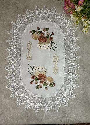 Салфетка пасхальна на кошик з вишивкою 60*40 см