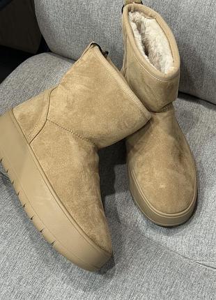 Zara уггі 38, zara угги 38, zara зимние сапоги 38