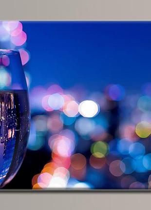 "бокал" картина на холсте для интерьера 89, 54