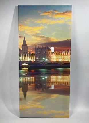 Картина на стену фото печать вертикальная в гостиную / офис "город" 32x70 см н1004,1 размер 32 х 70 см. тема
