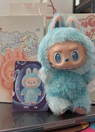 Игрушка лабубу labubu “монстри” pop mart серый трендовая плюшевая игрушка брелок 15см