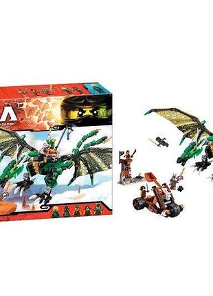 Конструктор bela ninja 10526 зелёный дракон ллойда 603дет