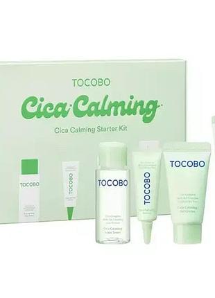 Набір міні версій заспокійливих засобів tocobo cica calming kit