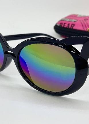 Детские солнцезащитные очки кошечки разные цвета черный