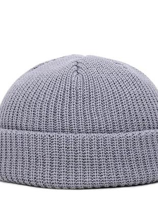 Шапка тренд в стиле вязаная короткая бини beanie docker докер ка до ушей как у монатика кусто леона зима осень