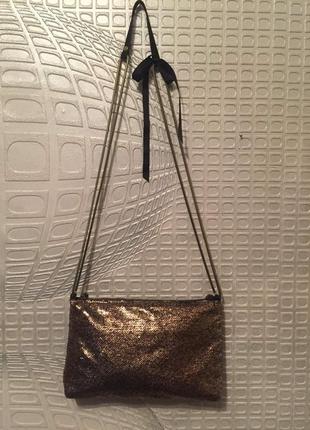 Шикарная вечерняя сумочка от promod с пайетками1 фото