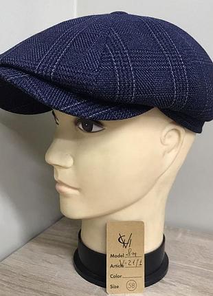 Кепка чоловіча восьмиклинка хуліганка костюмна тканина 21/1 демісезонна comfort heads весна осінь слімтекс 59см.