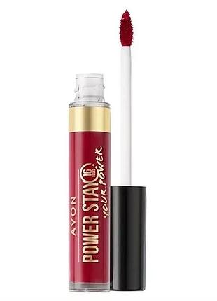 Жидкая губная помада avon «суперустойчивость» rise up ruby/яркий рубиновый, 6 мл