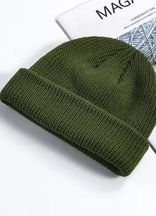 Шапка топ продаж вязаная короткая бини beanie docker докер ка до ушей как у монатика кусто леона зима осень