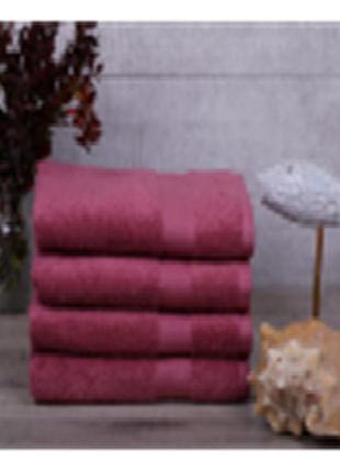 Полотенце махровое aisha 50*100 (бордюр chess) пл. 440 гр/м2 сангрия