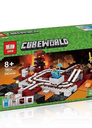 Конструктор lepin cubeworld 18024, 343дет