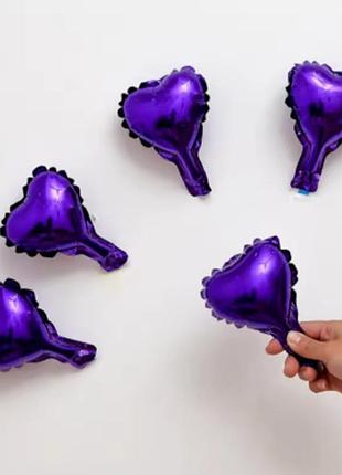Серце 5" 12см китай фиолетовый