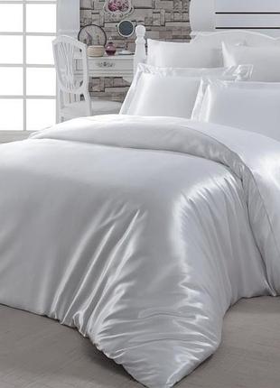 Постельное белье шелковый атлас white
