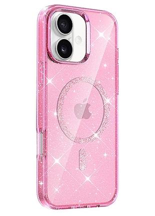 Чохол tpu eclipse sparkle (magfit) для apple iphone 16 (6.1") (pink)