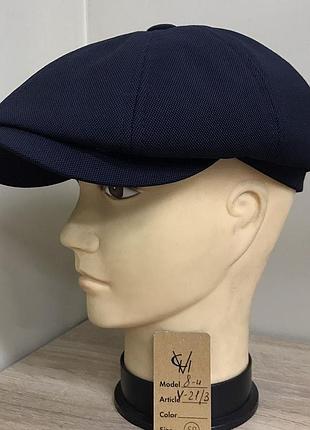 Кепка мужская восьмиклинка хулиганка костюмная ткань 21/3 демисезонная comfort heads весна осень слимтекс синя 59см.