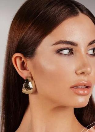 Серьги бижутерия большие широкие кольца