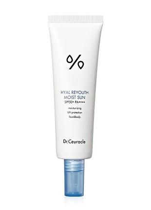 Зволожуючий сонцезахисний крем з гіалуроновою кислотою dr.ceuracle hyal reyouth moist sun spf 50 / pa++++