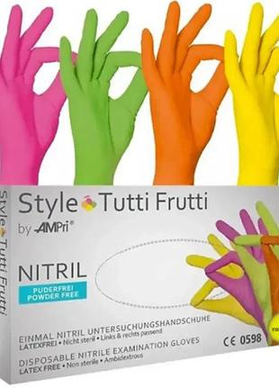 Нітрилові рукавички m. style tutti frutti (різнокольорові тутті фрутті)
