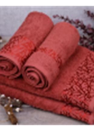 Полотенце махровое для лица 50*90 см (бордюр паутинка)