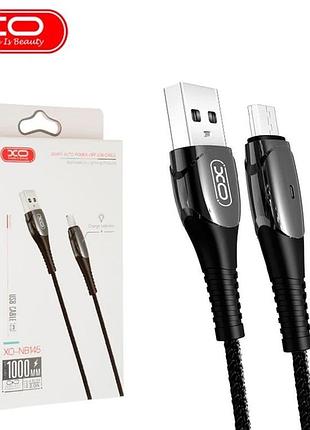 Кабель xo nb145 smart chipset auto power-off usb cable for lightning 1 м black