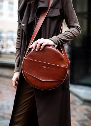 Кругла сумка-рюкзак maxi виноград коньяк