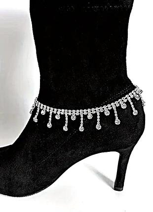 Бижутерия браслет на ногу стразы