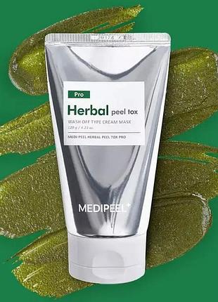Очищающая пилинг-маска с эффектом детокса medi-peel herbal peel tox pro wash off type cream mask 120 ml