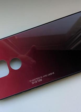 Чехол градиент стеклянный для xiaomi redmi note 9