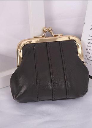 Жіночі гаманці натуральна шкіра чорний( 3286 )