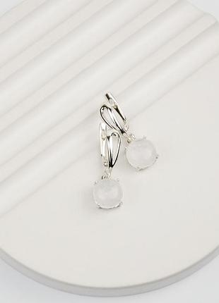 Серебряные серьги горный хрусталь арт. 771267