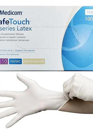 Перчатки латексные текстурированные без пудры tm medicom размер xl (100 шт)