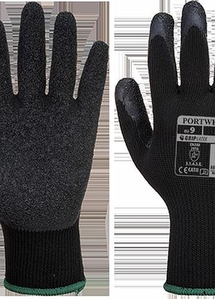 Перчатки с латексным покрытием a100 черный, xl