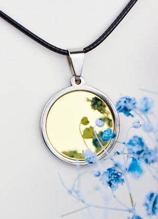 Кулон из мед. сталь золотое зеркало арт. 771238