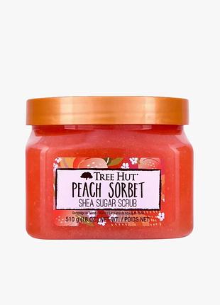 Скраб для тіла tree hut peach sorbet sugar scrub 510g