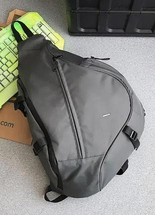 Мужская сумка через плечо слинг повседневная непромокаемая серая we power