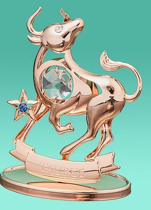 Фигурка crystocraft со стразами swarovski телец 8 см 0258-001