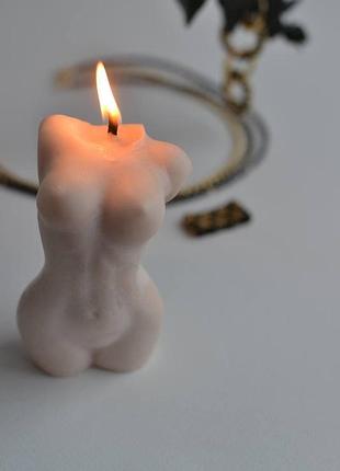 Соєва свічка ahprodite ручної роботи 7х10см без аромату