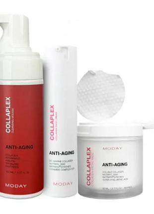 Коллагеновый набор moday collaplex / пенка 150 мл / пэды 90 шт / крем 50 мл /