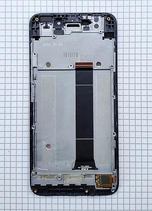 Lcd дисплейный модуль zte blade a601 с рамкой для телефона оригинал с разборки