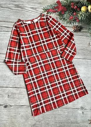 Тёплое платье в клетку h&m