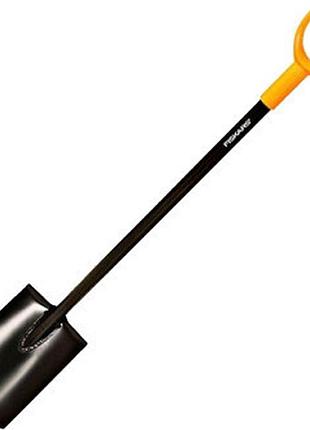 Fiskars "solid" штикова лопата із заокругленим лезом, ресорна сталь1003456/131403