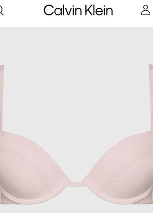 Новый.бюст брендовый calvin klein plunge push-up bra - flirty nude оригинал.зе свежих коллекций