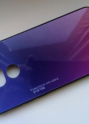 Чехол градиент стеклянный для xiaomi redmi note 9