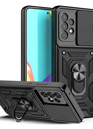 Ударостійкий чохол camshield serge ring для samsung galaxy a72 4g / a72 5g чорний