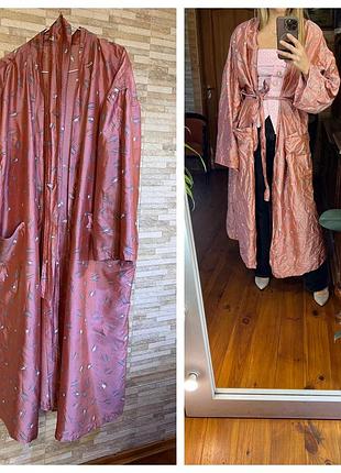 Вінтажний шовковий халат кімано