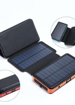 Умб с солнечной панелью vhg dn38 25000 mah portable solar charger wireless 5 panel orange