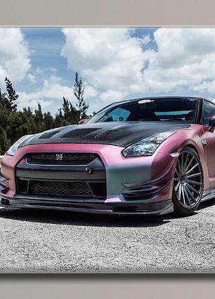 "nissan" картина на холсте для интерьера 91, 55