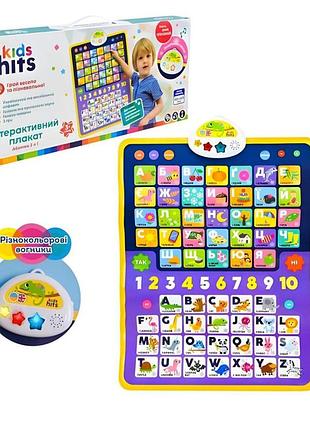 Плакат навчальний азбука 2 в 1 укр та англ мова
