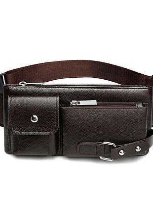 Оптова чоловіча сумка через плече, нагрудна сумка, поясна сумка шкірозам'янчик гуртом